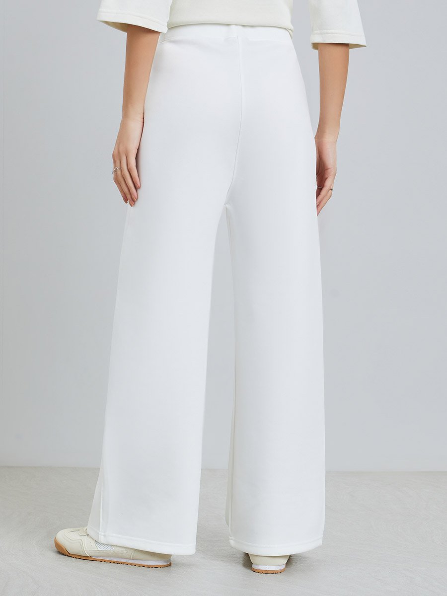 Off White Wide Leg Scuba Joggers