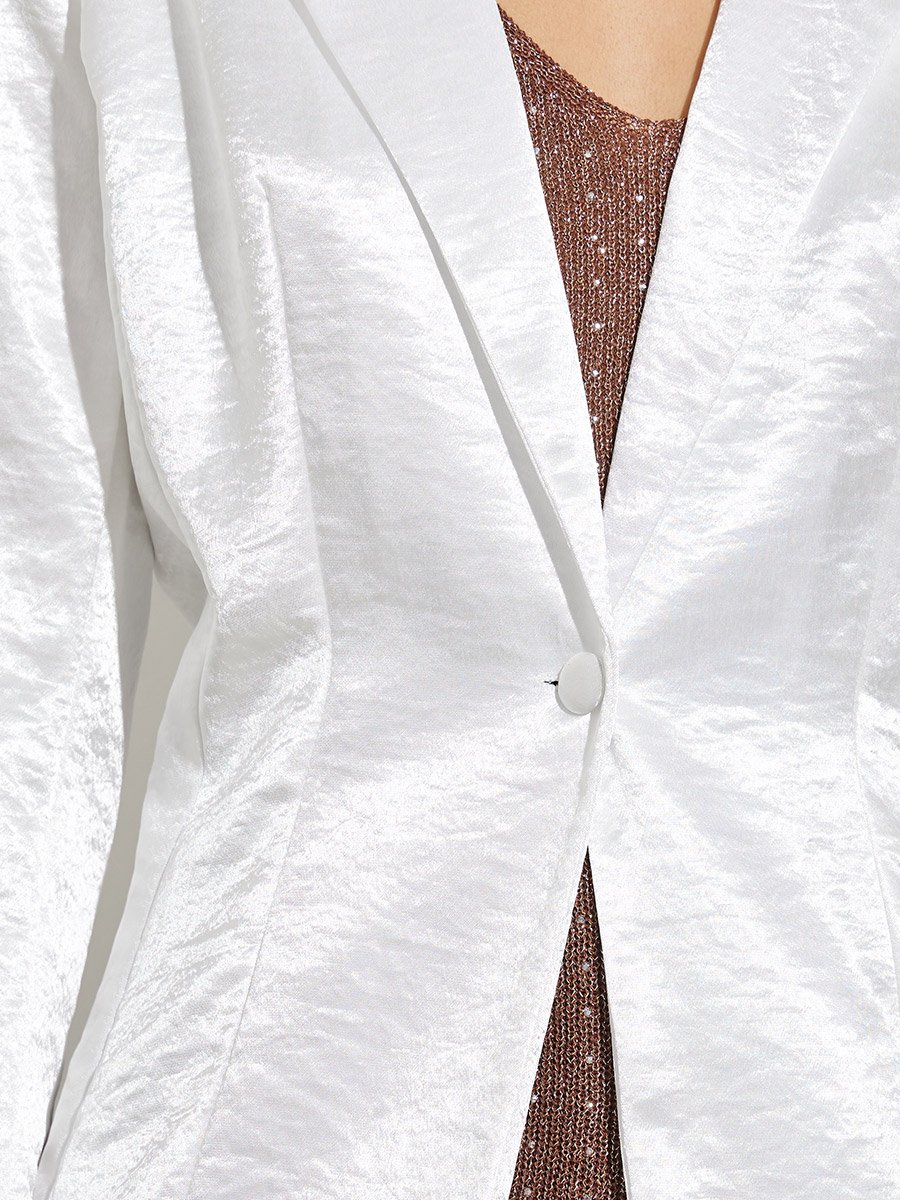 Off White Satin Blazer