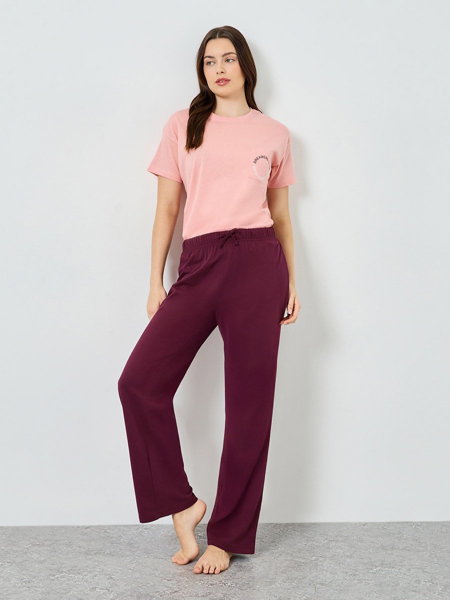 Women Dreamers Pocket Print Top and Pyjama Set