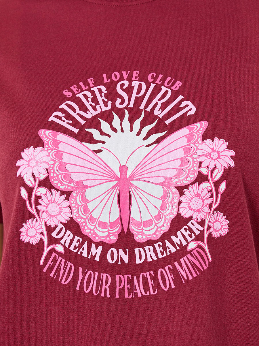 Self Love Butterfly Print Top and Shorts Set
