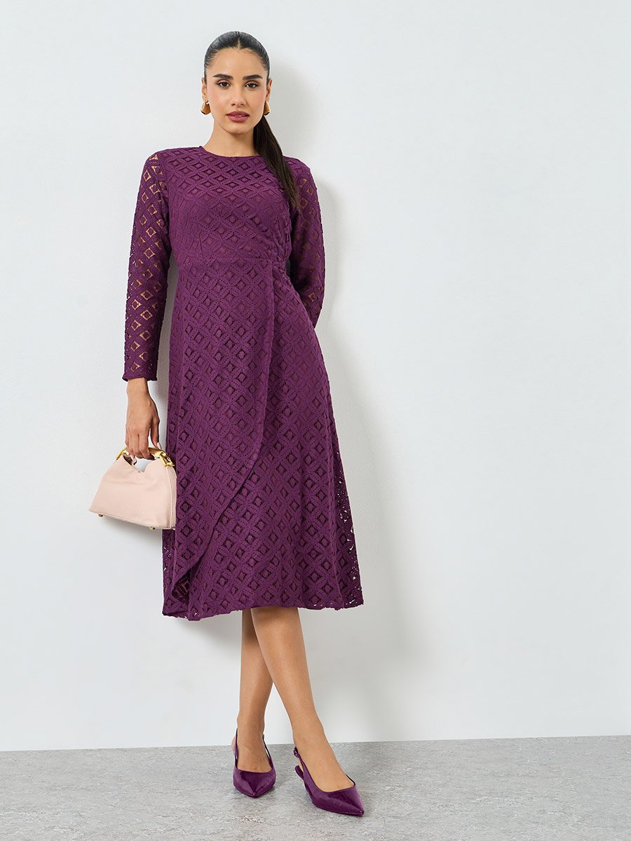 yellow eyelet midi dress Lainey Eyelet Midi Dress