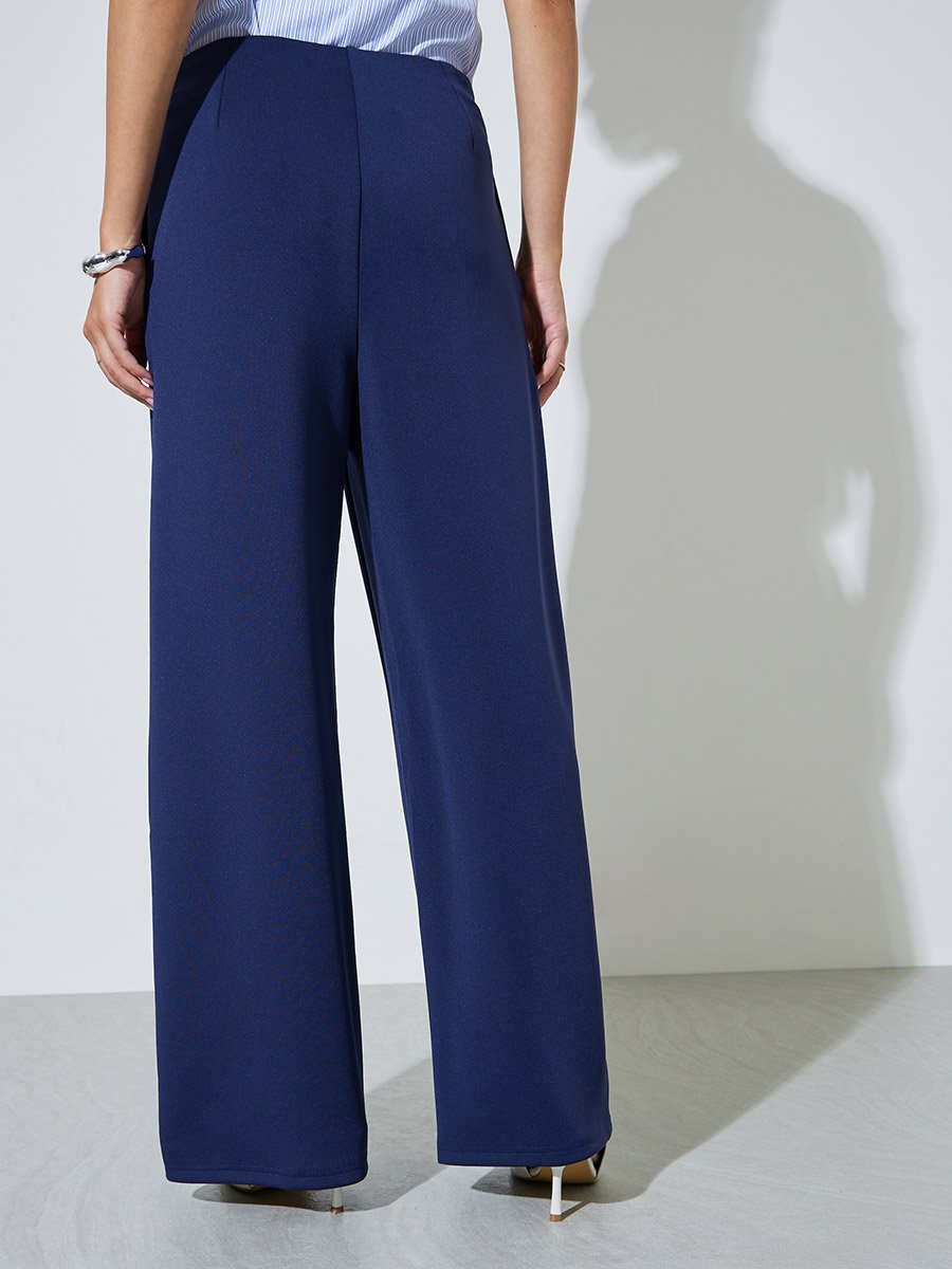 Navy Blue Super Stretch Scuba Pants