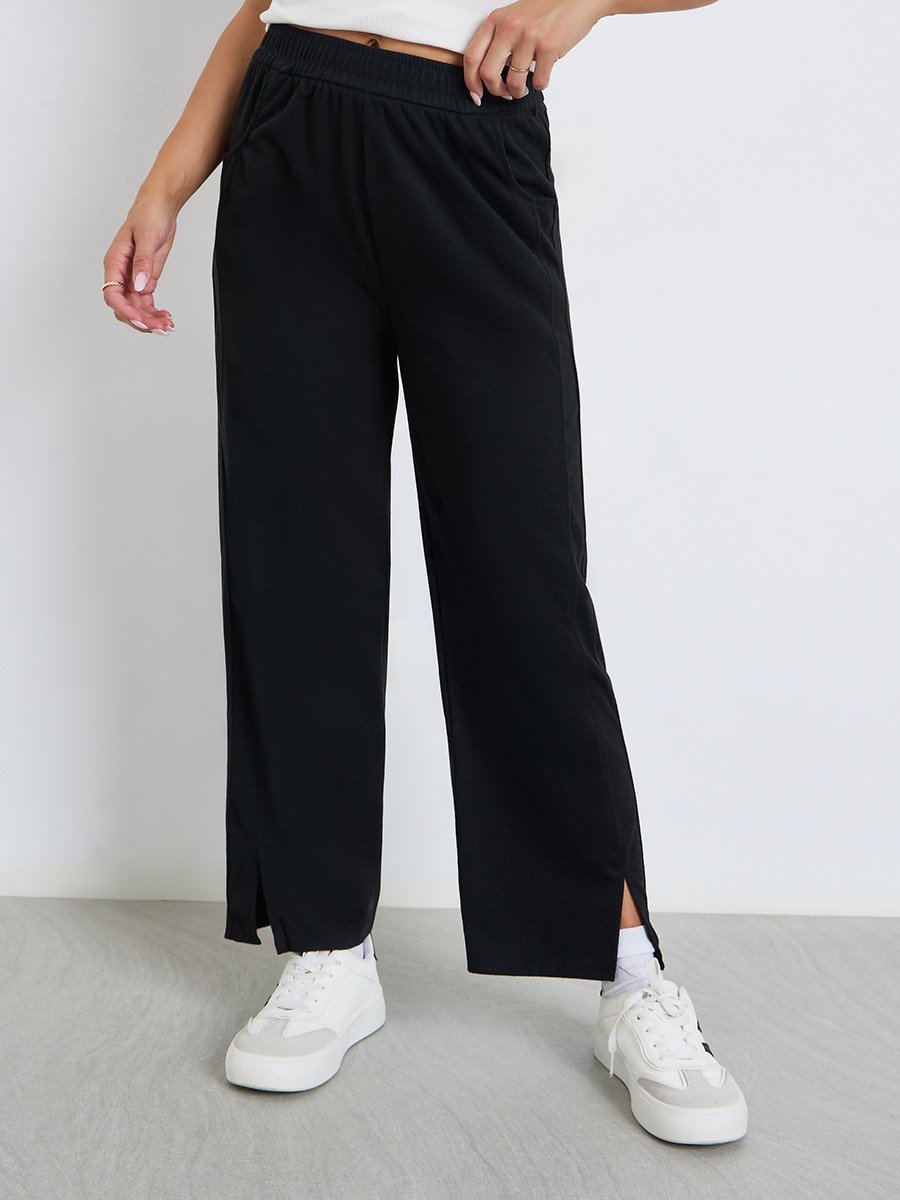 Women Black Relaxed Fit Joggers