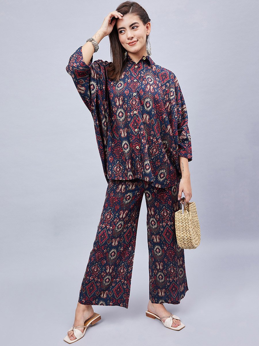 Women All Over Print Shirt and Pants Co-Ords