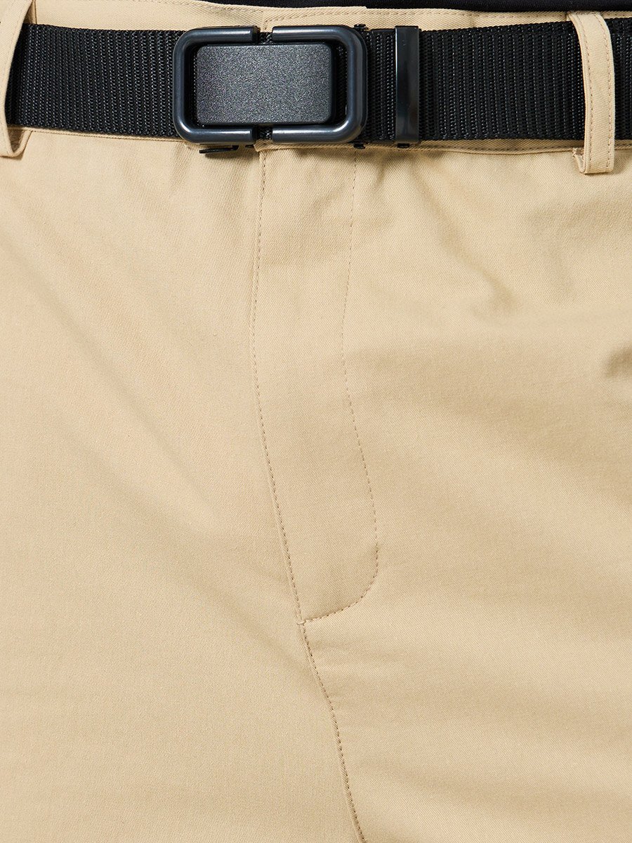 Men Beige Oversized Cargo Shorts