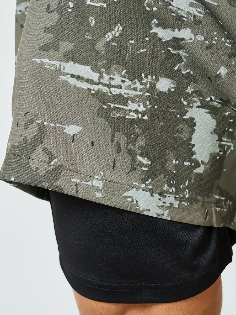 Men Regular Camo Running Shorts