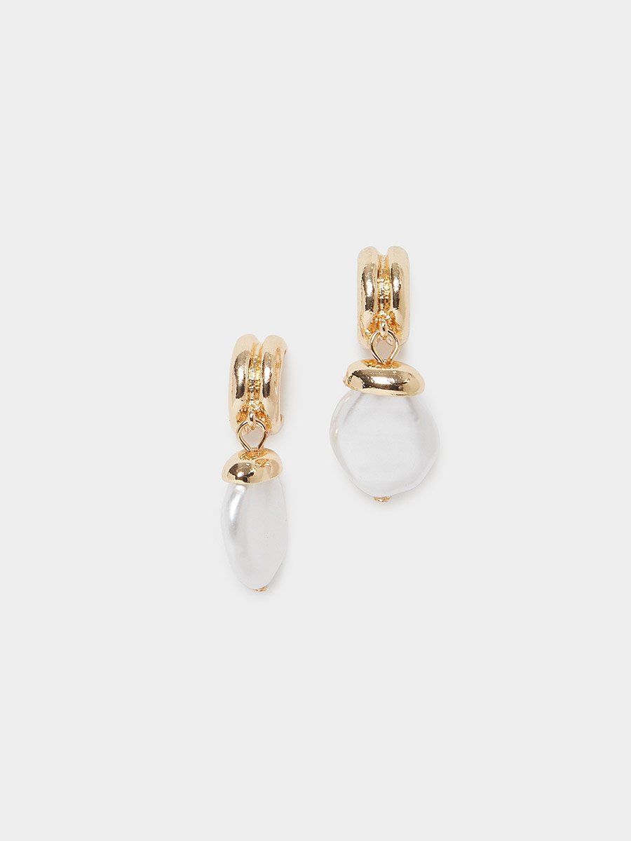 Pack of 3 - Flower and Pearl Dangle Earrings