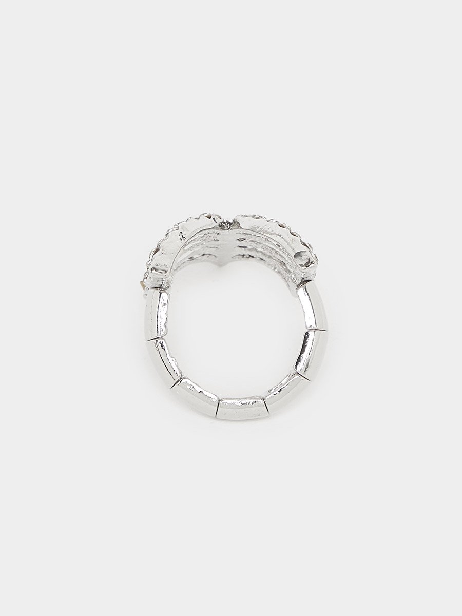 Statement Silver Crystal Ring