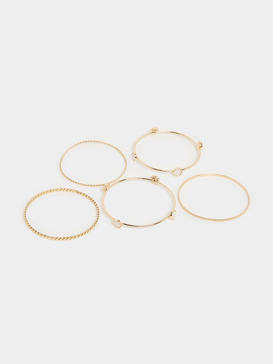 Pack of 8 - Gold Bangle Bracelet
