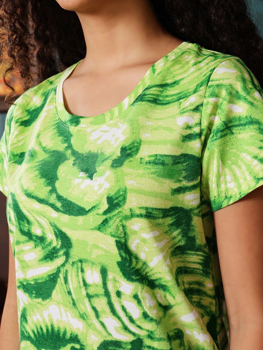 Marble Print T-Shirt and Shorts Set