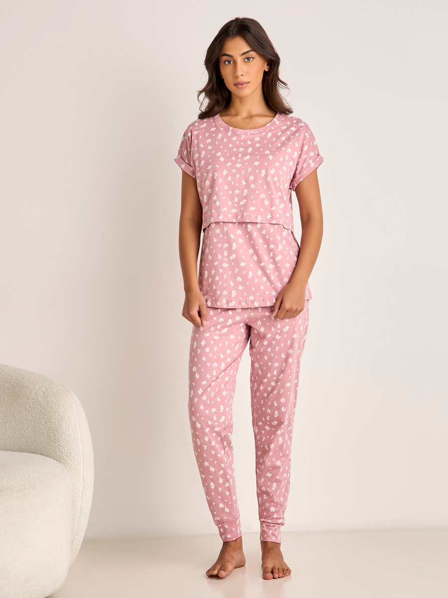Floral Print Maternity Pyjama Set