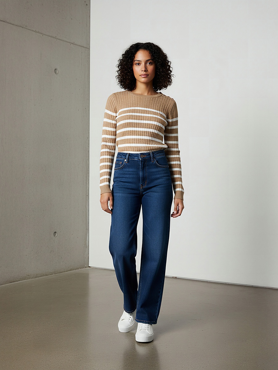Striped Crew Neck Sweater