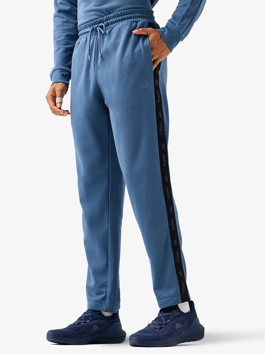 Men Regular Fit Joggers with Side Logo Panel