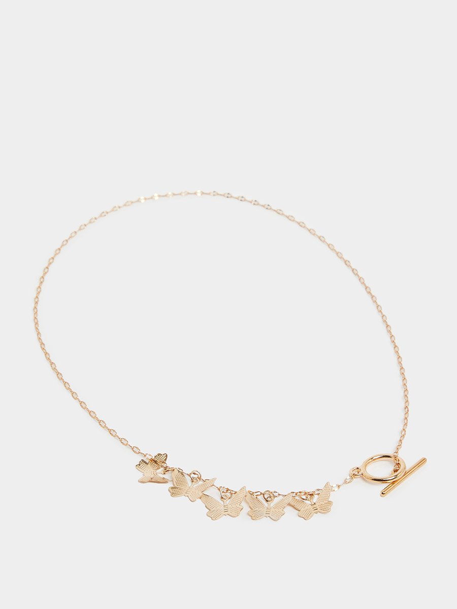 Gold Butterfly Pendant Necklace