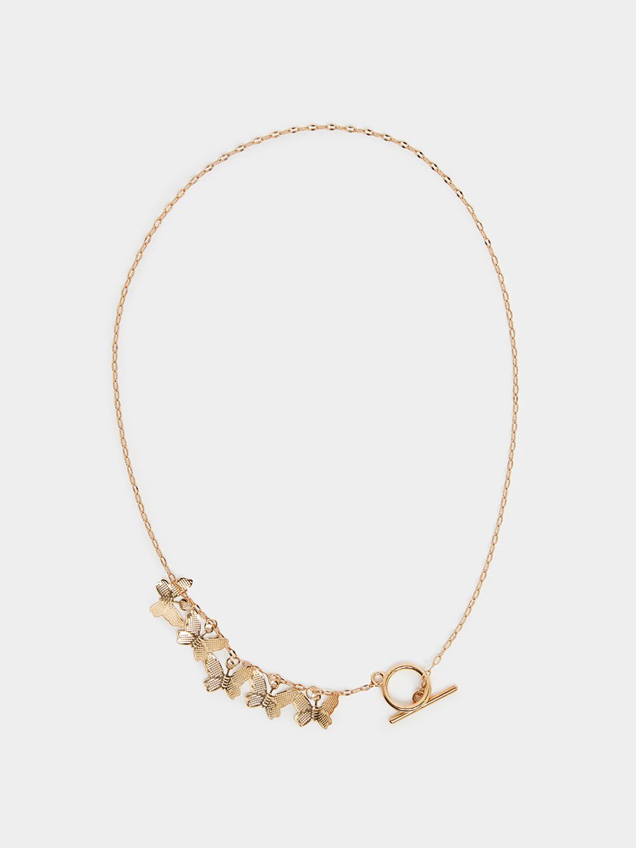 Gold Butterfly Pendant Necklace