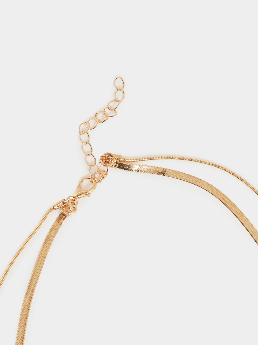 Dual-Tone Layered Chain Necklace Set