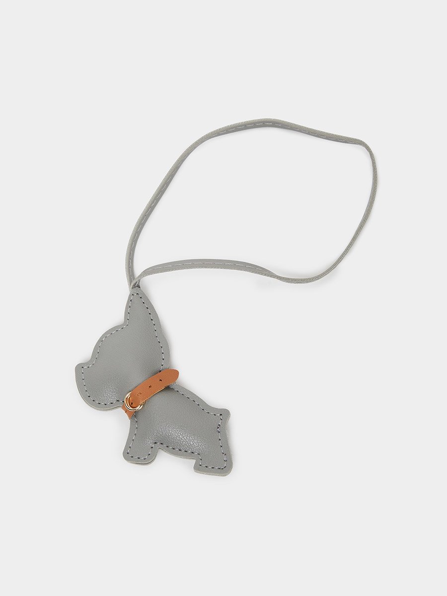Grey Dog Bag Charm