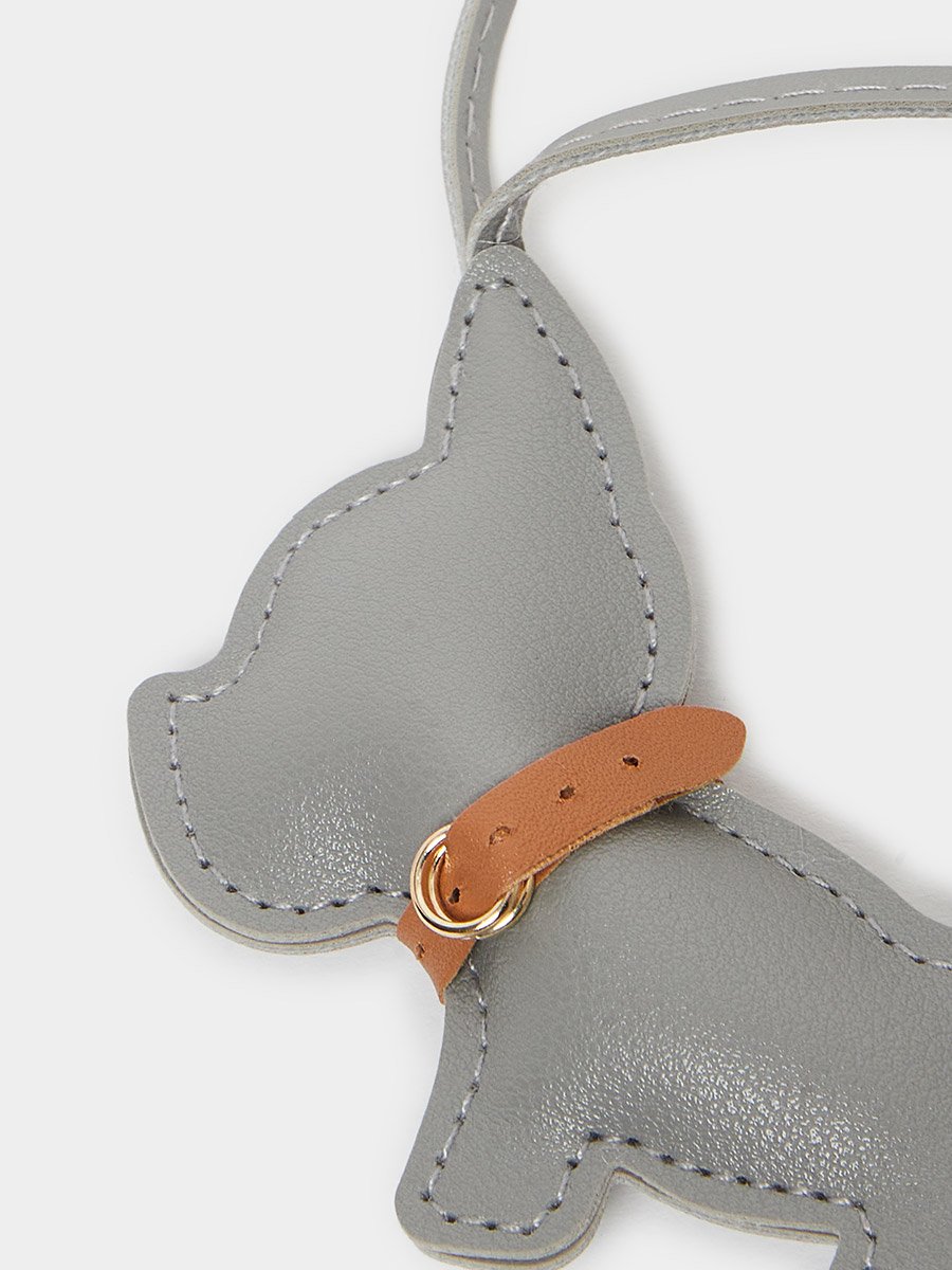 Grey Dog Bag Charm