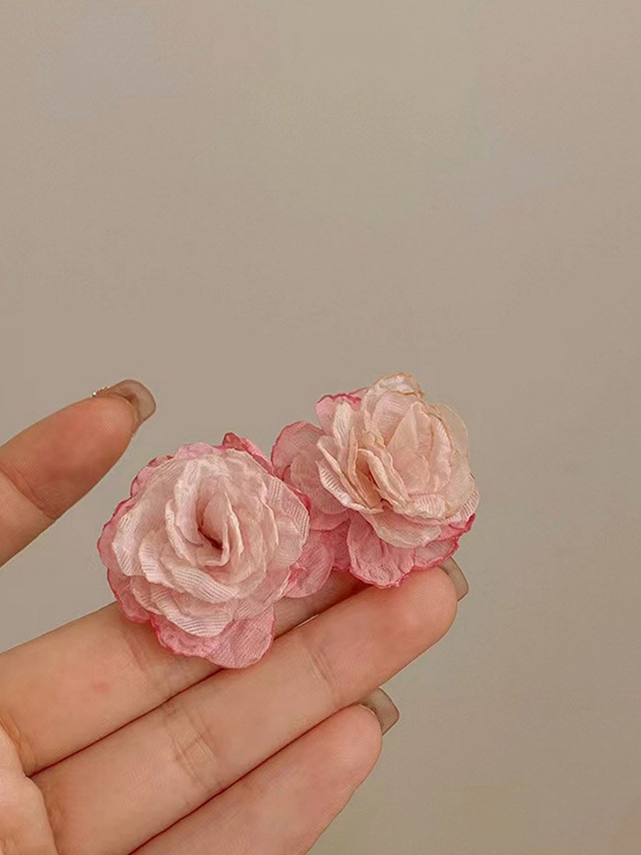 Lace 3D Flower Earrings