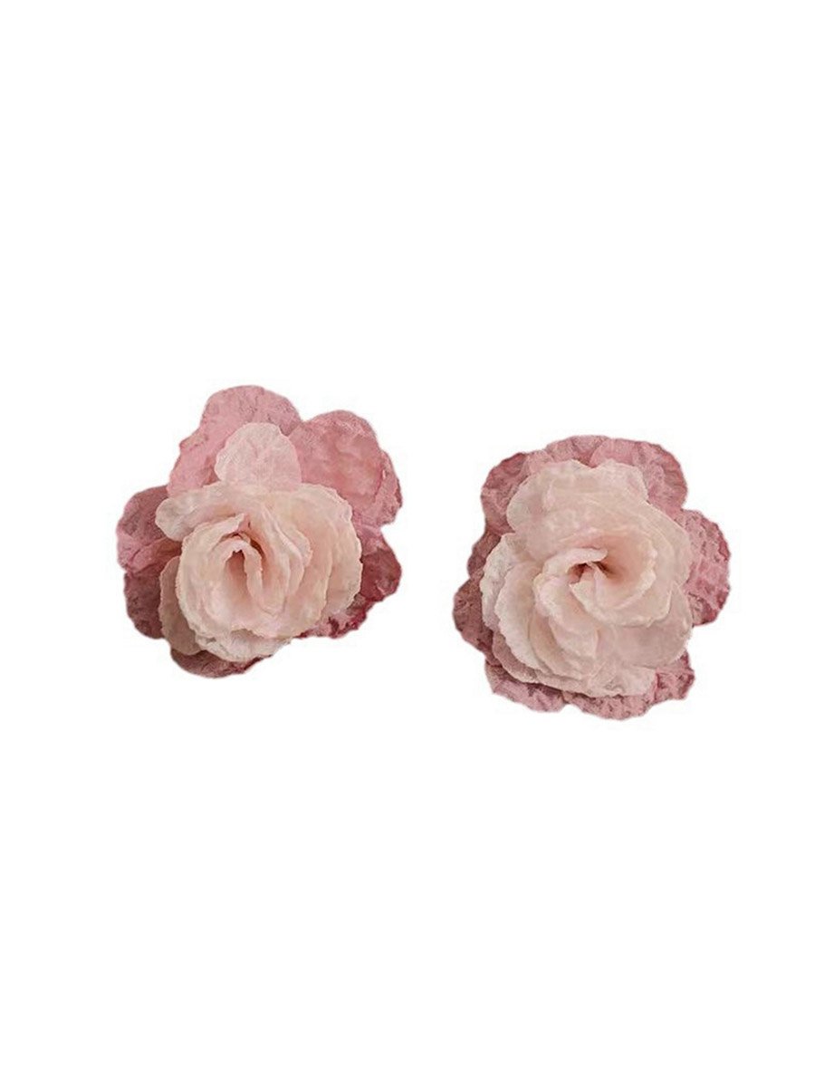 Lace 3D Flower Earrings