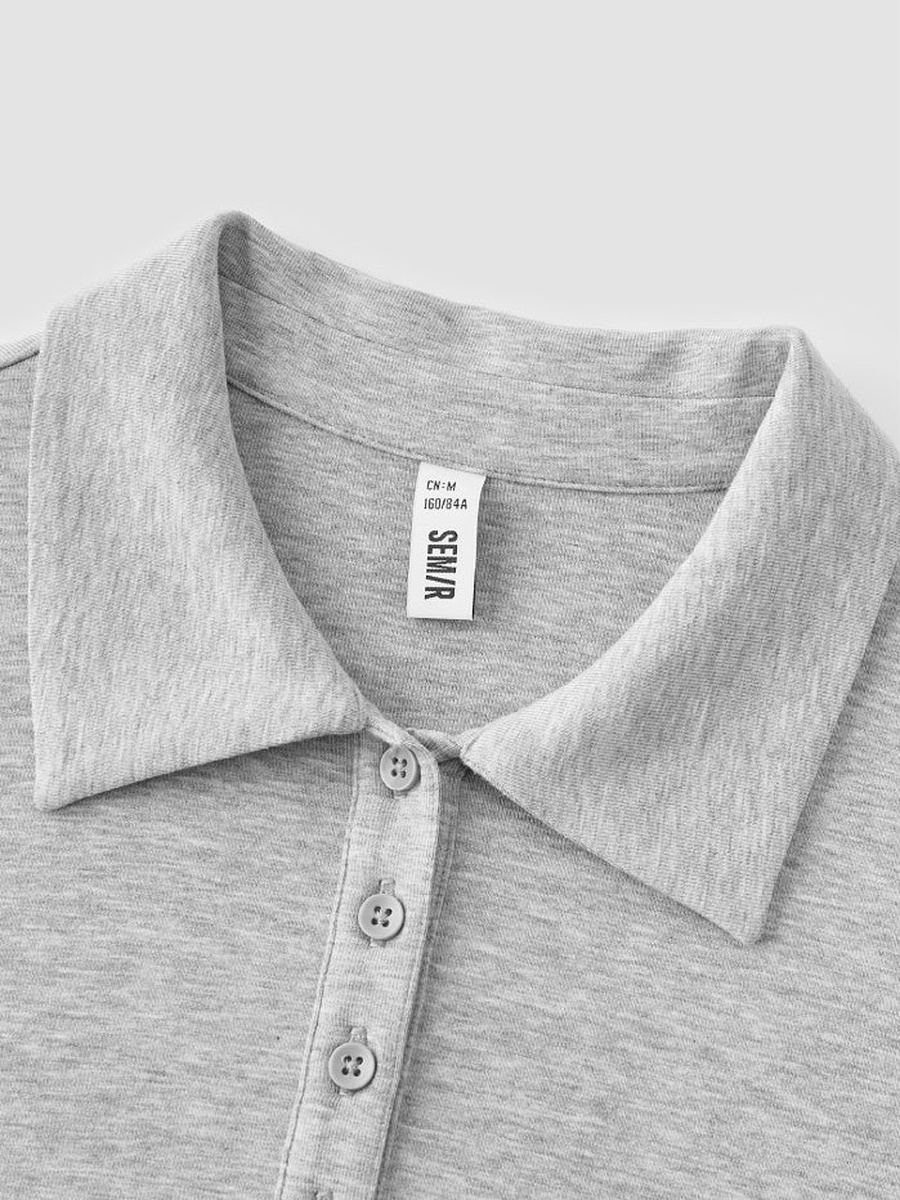 Women Classic Long Sleeve Polo Top