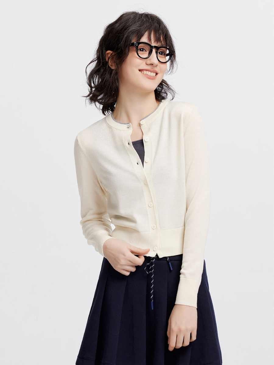 Women Knitted Button Front Cardigan