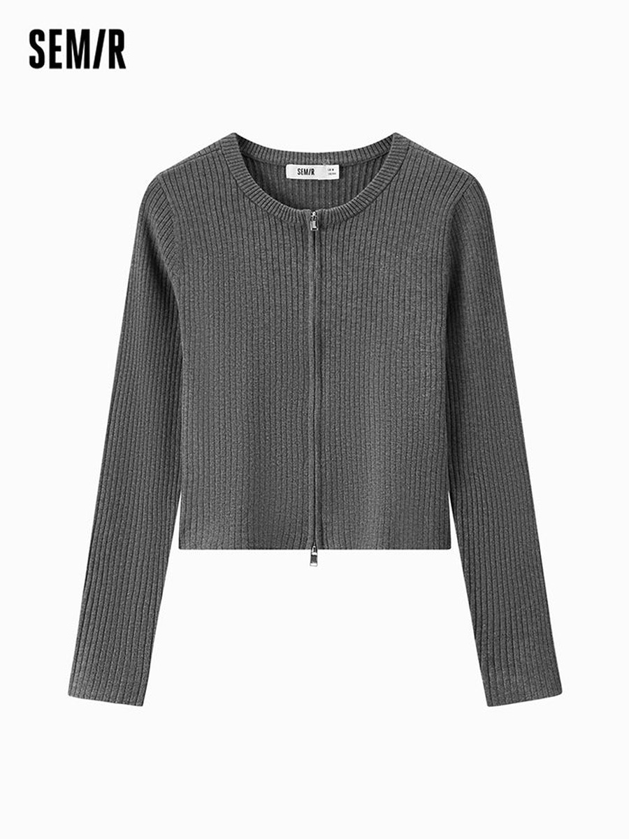 Women Solid Colored Knitted Cardigan