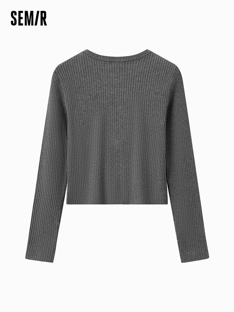 Women Solid Colored Knitted Cardigan