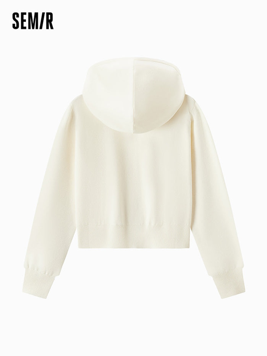 Women Solid Colored Knitted Cardigan