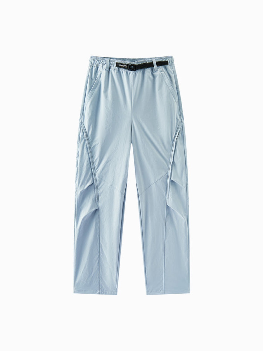 Women Straight-Leg Utility Pants with Adjustable Belt