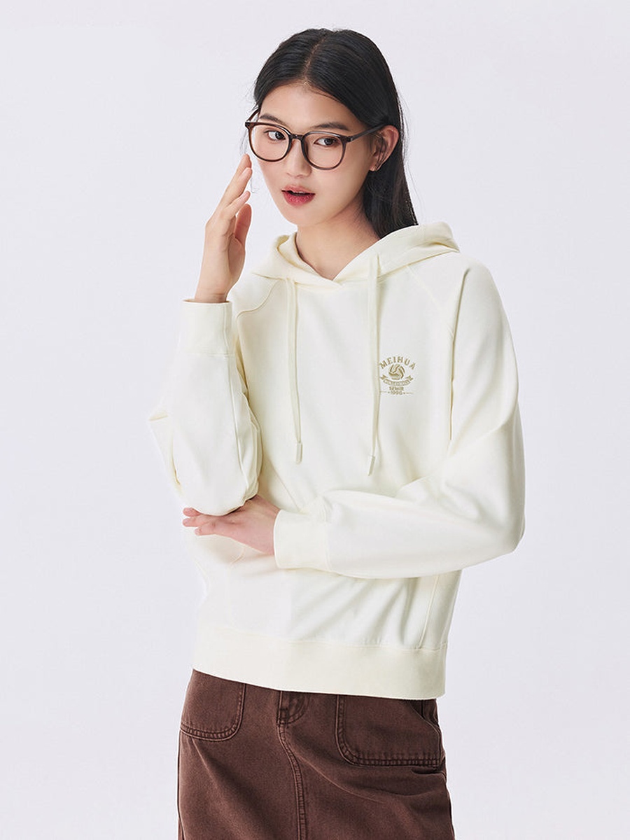 Women Hoodie with A Embroidery