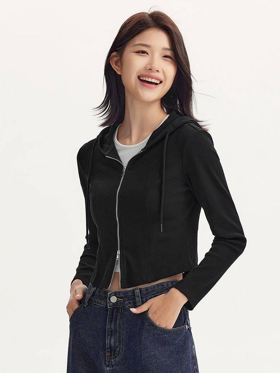 Women Solid Colored Jacket