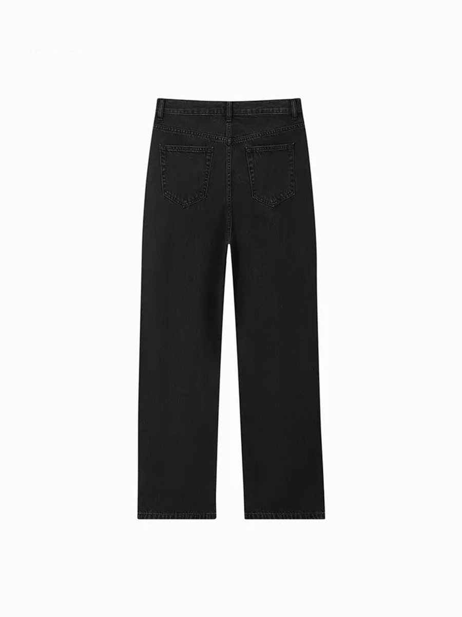 Women Solid Colored Denim Pants
