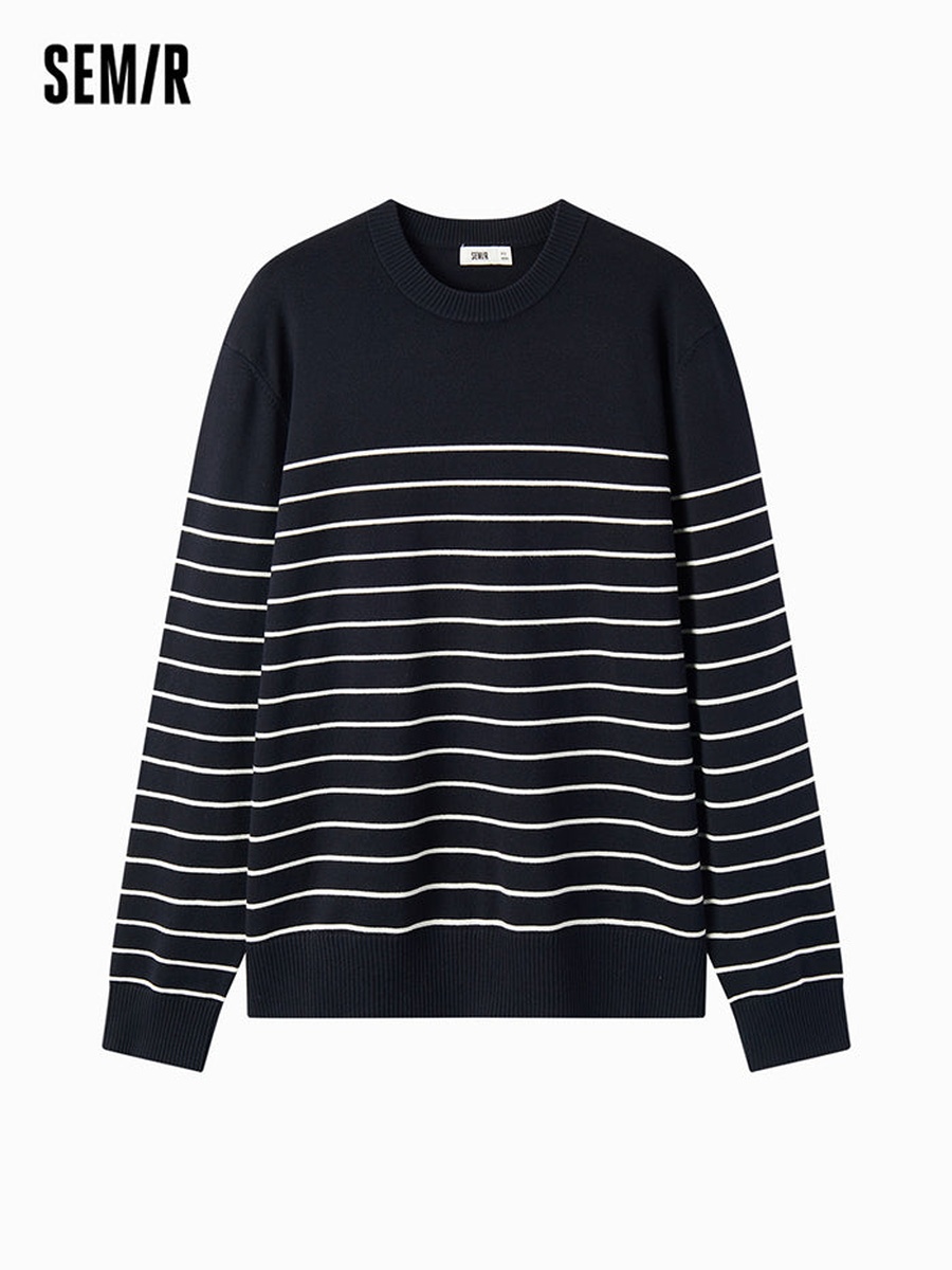 Men Striped Knitted Pullover