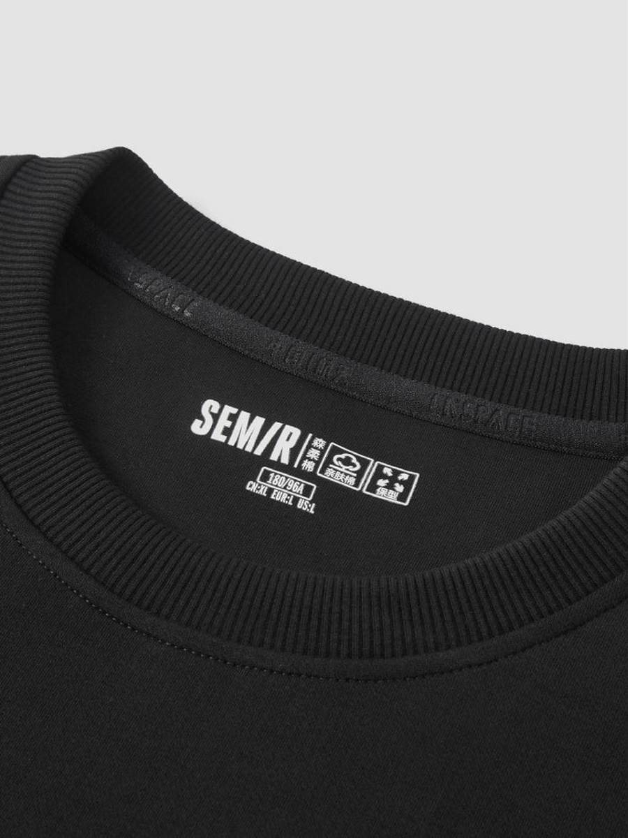 Men Sweatshirt with Tone on Tone Bulky Print