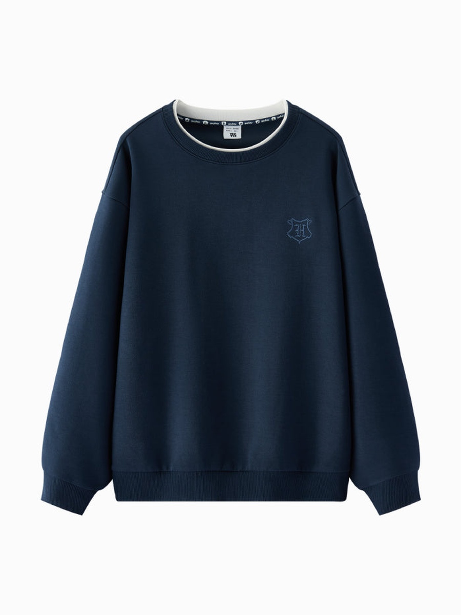 Men Sweatshirt with Crest and Back Print