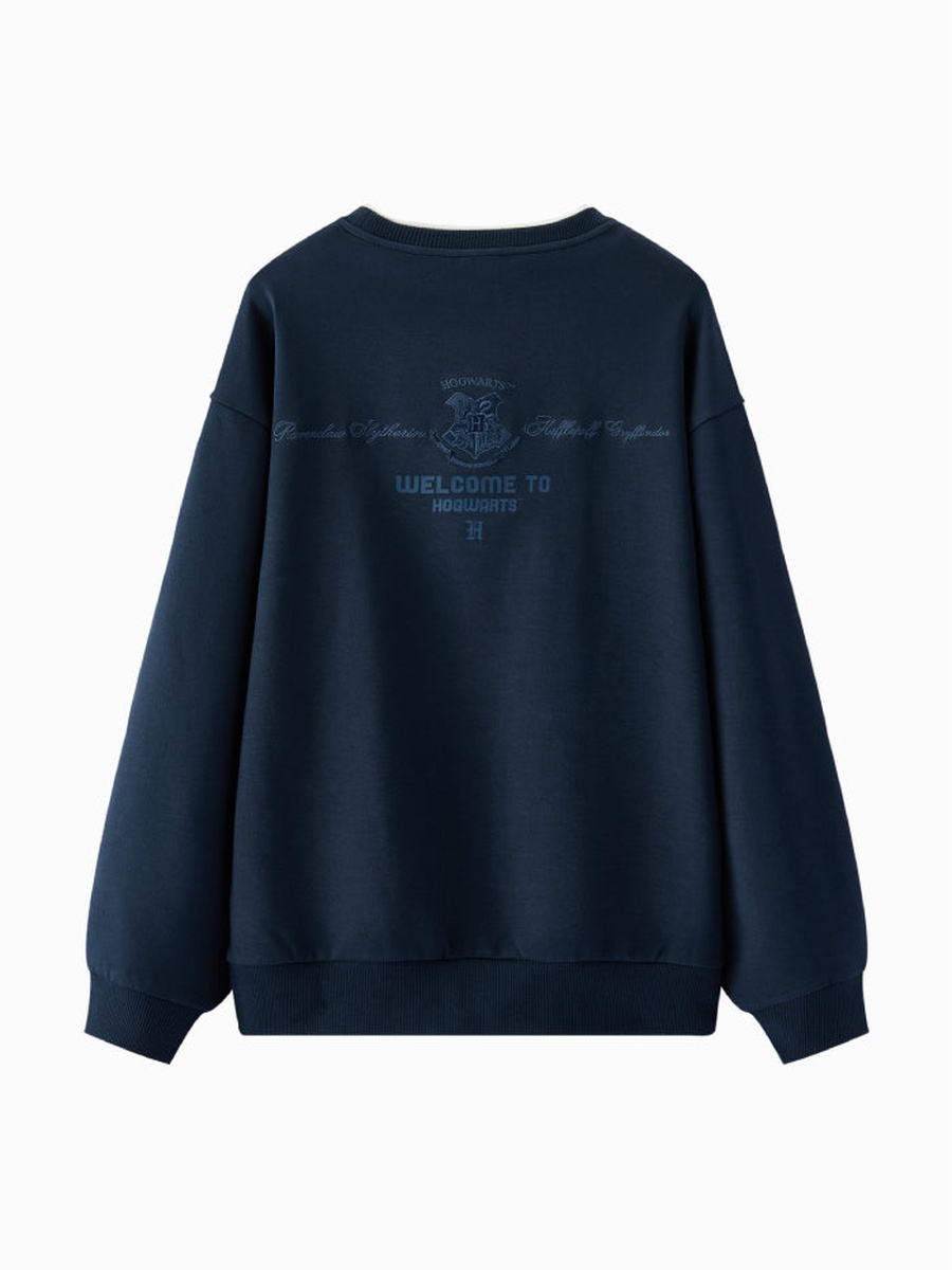 Men Sweatshirt with Crest and Back Print