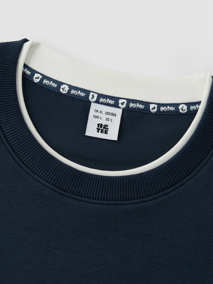 Men Sweatshirt with Crest and Back Print