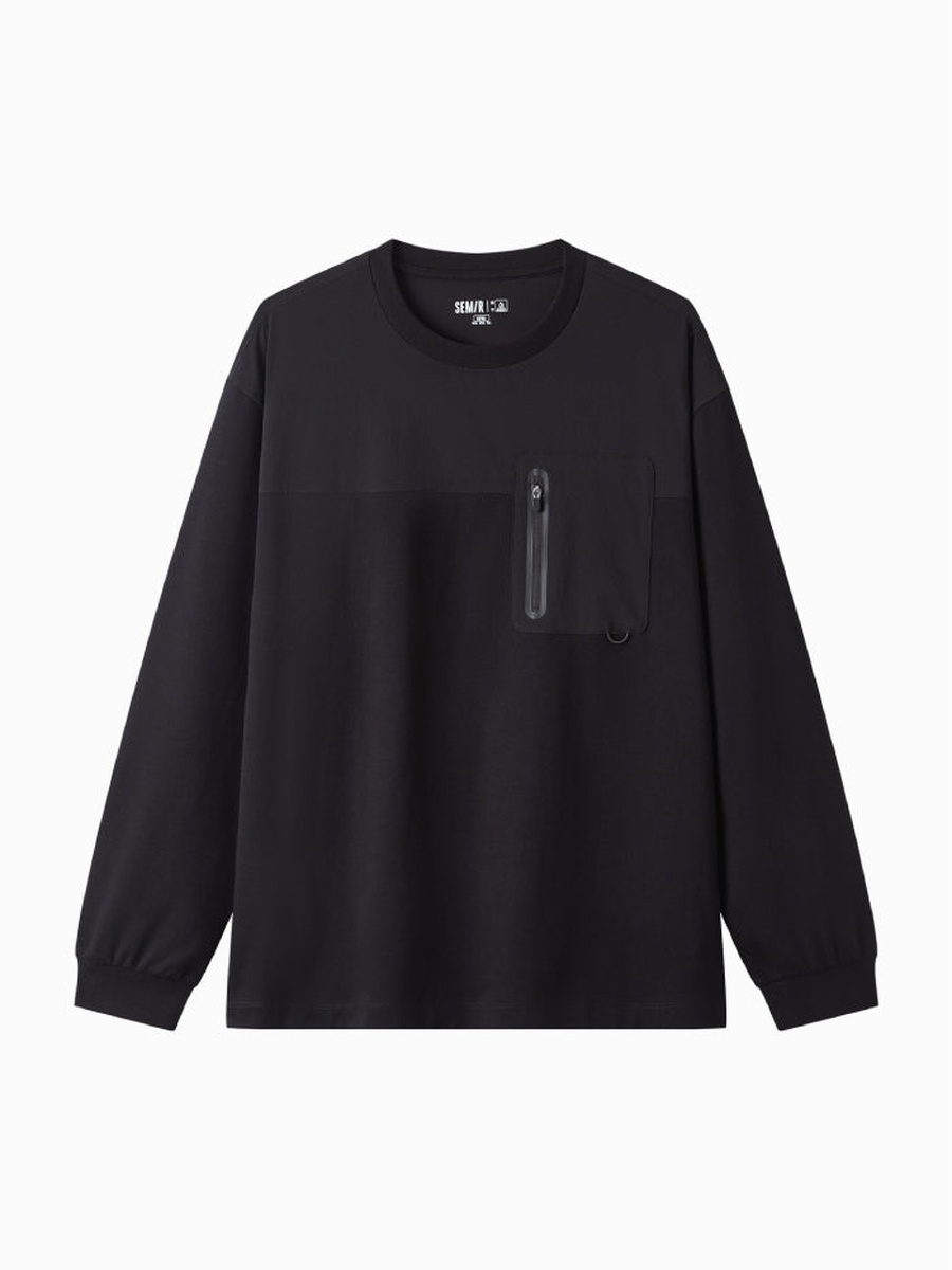 Men Utility Long Sleeve Pocket Top