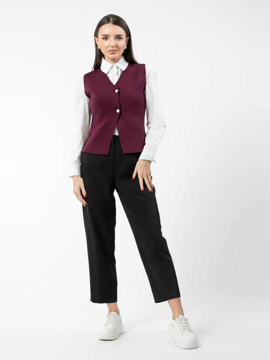 Solid Colored Knitted Vest