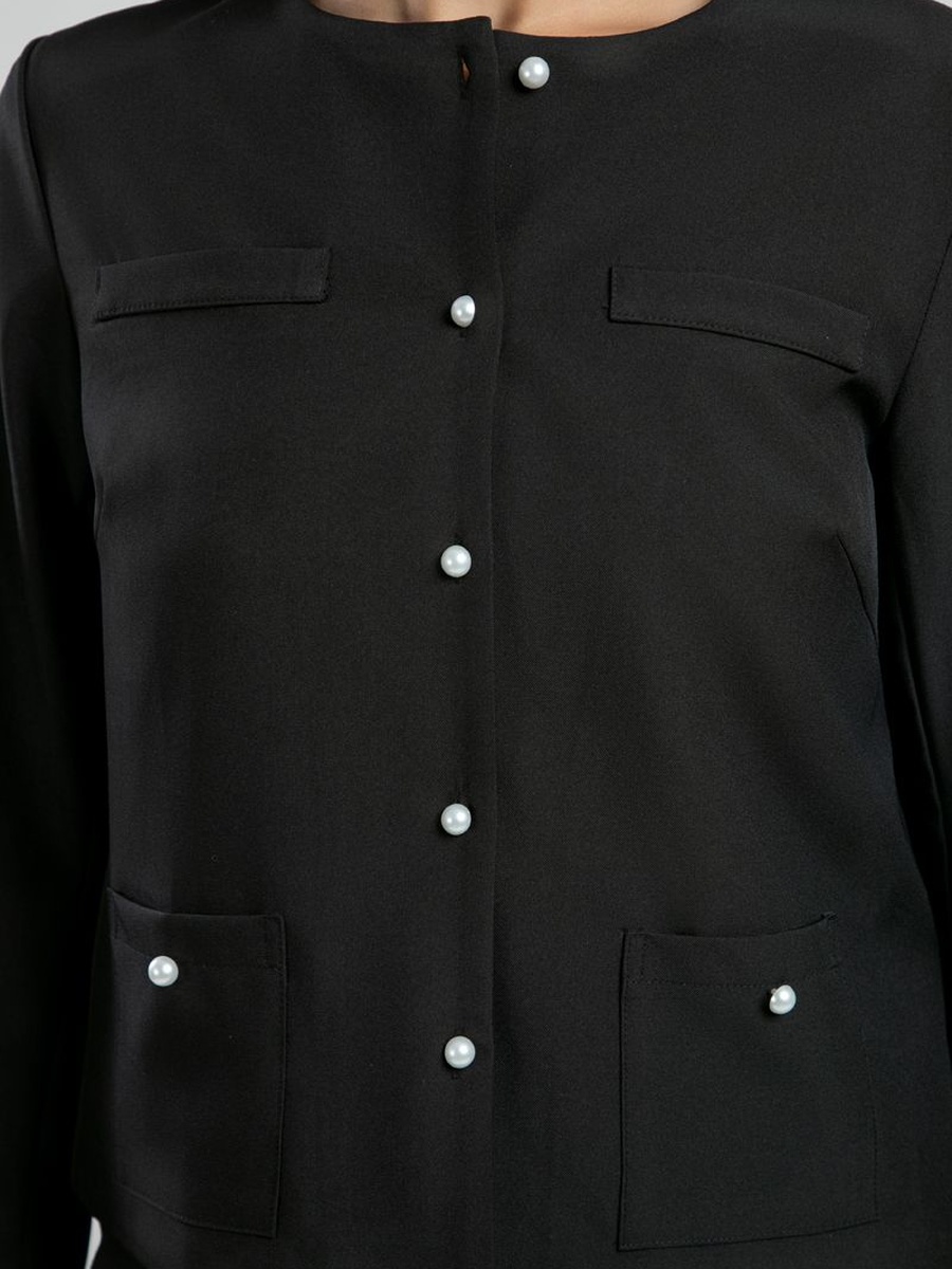 Elegant Office Blazer with Round Neck