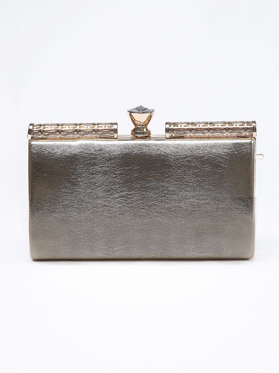 Shoulder Bag with Metallic Pattern