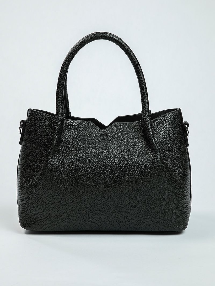 Handbag with Textured Finish And Pouch