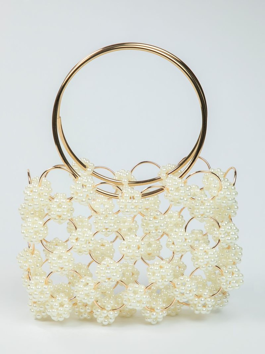 Handbag with Pearl Rings