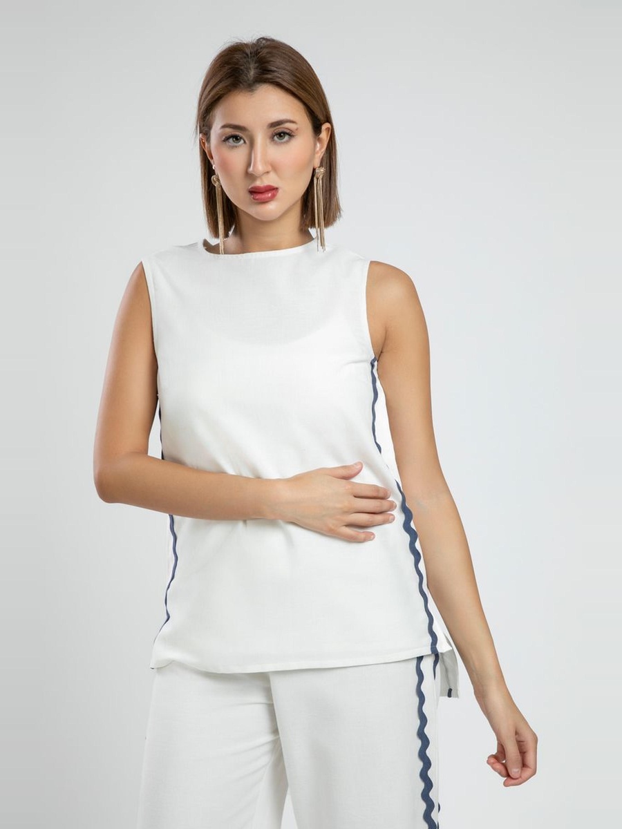 Asymmetrical Sleeveless Blouse For 