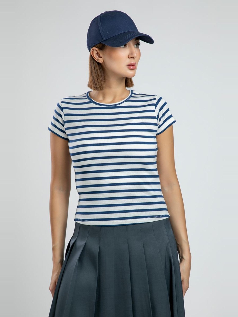 Ribbed Casual T-Shirt