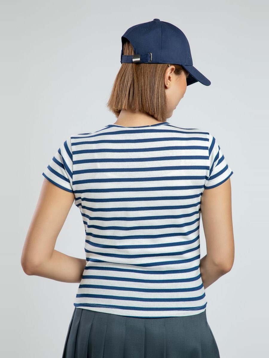 Ribbed Casual T-Shirt