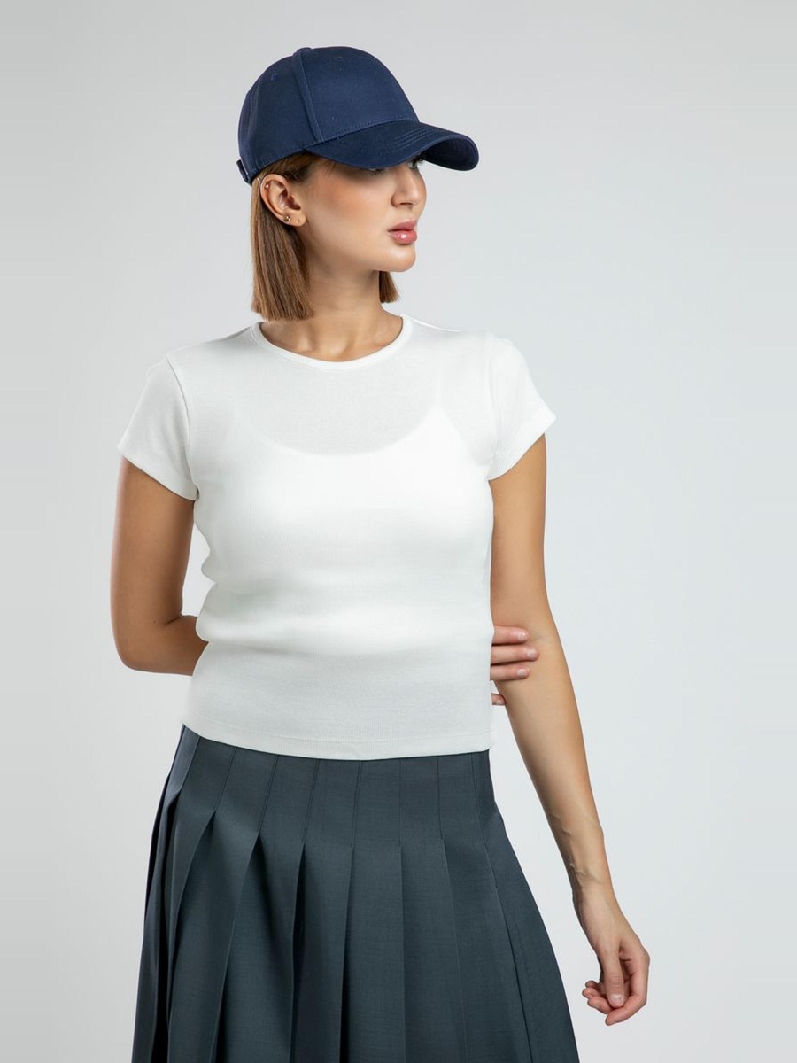 Ribbed Casual T-Shirt