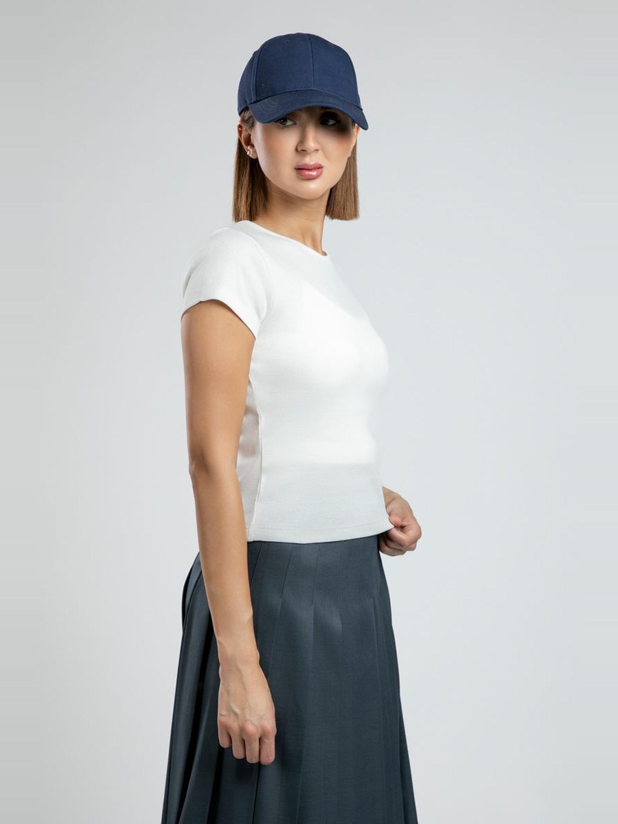 Ribbed Casual T-Shirt
