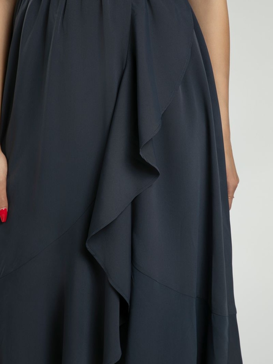 Short Sleeve Midi Dress with Cascading Detail